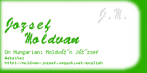 jozsef moldvan business card